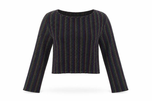 Womens UK Size S Primark Black Cropped Blouse