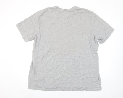 Adidas Men's Grey 2XL Classic Crew Neck Logo T-Shirt