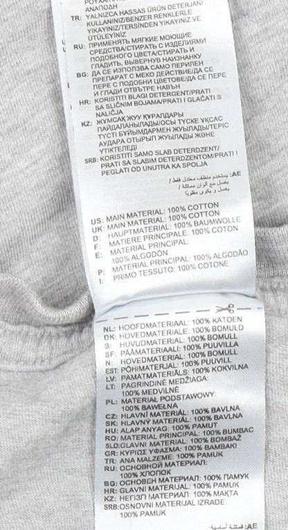 Adidas Men's Grey 2XL Classic Crew Neck Logo T-Shirt