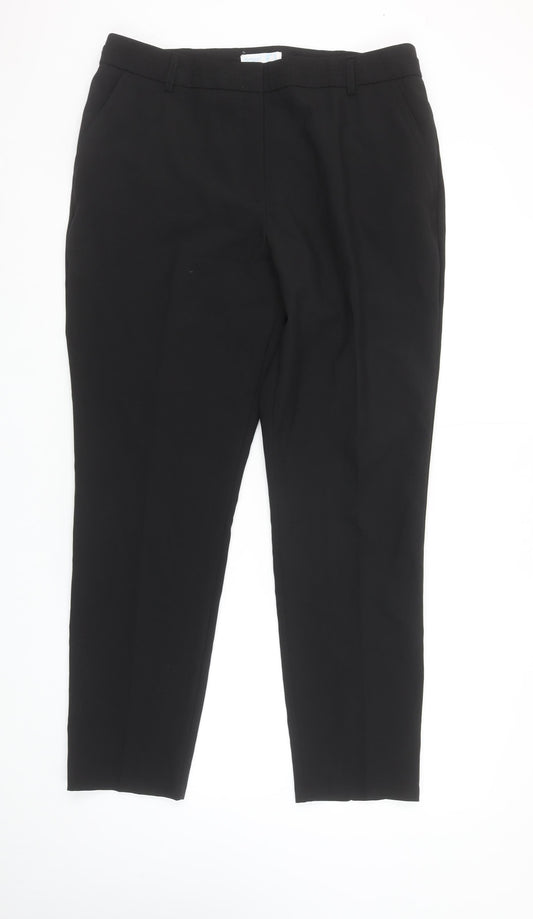Primark Women Black Slim Tapered Business Trousers Size 14