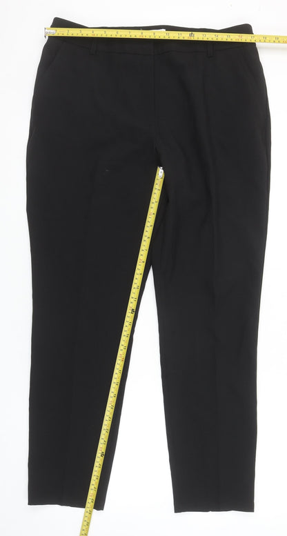 Primark Women Black Slim Tapered Business Trousers Size 14