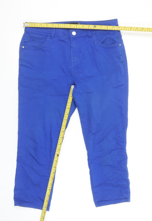 Dunnes Stores Women's Blue Cropped Jeans Size 12 Regular Fit