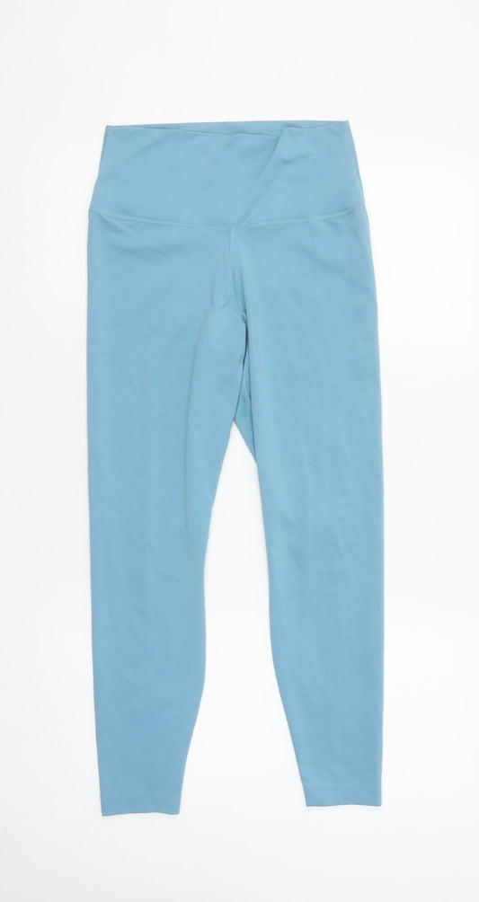 Nike Women's Blue Dri-FIT Leggings Medium Slim Fit Activewear