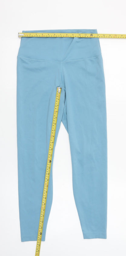 Nike Women's Blue Dri-FIT Leggings Medium Slim Fit Activewear