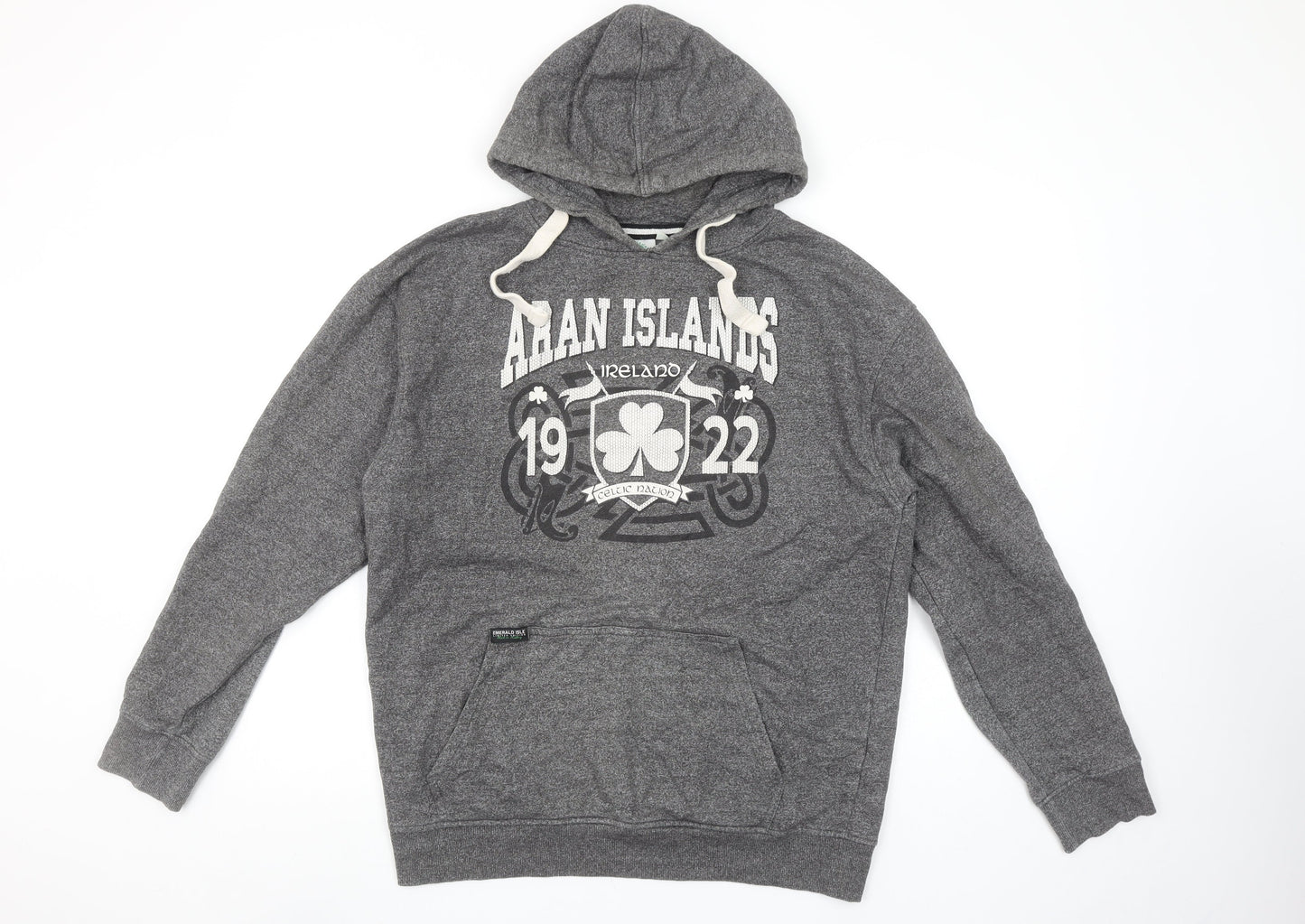 Womens UK Size L Traditional Craftwear Grey Pullover Hoodie
