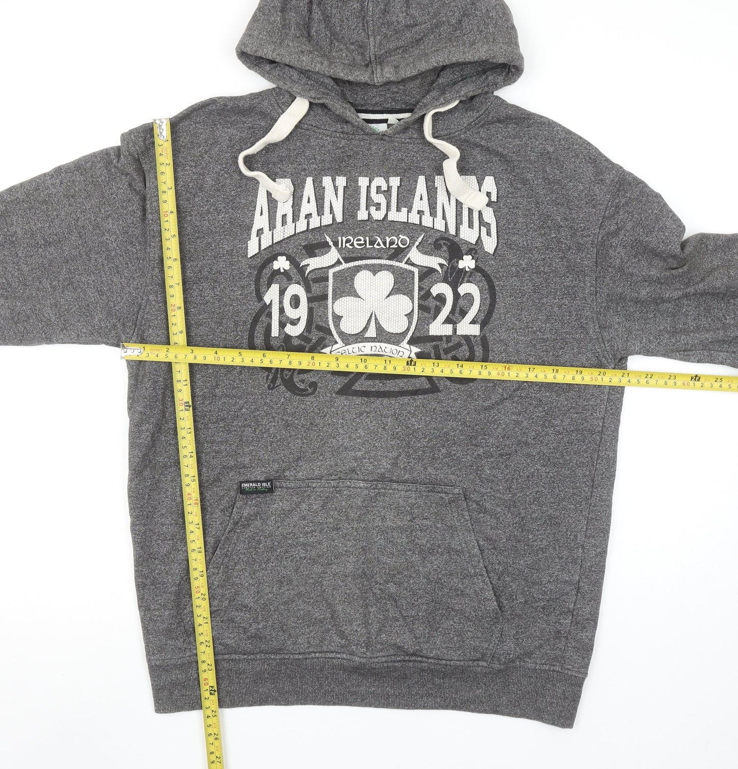Womens UK Size L Traditional Craftwear Grey Pullover Hoodie