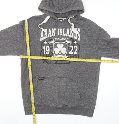 Womens UK Size L Traditional Craftwear Grey Pullover Hoodie