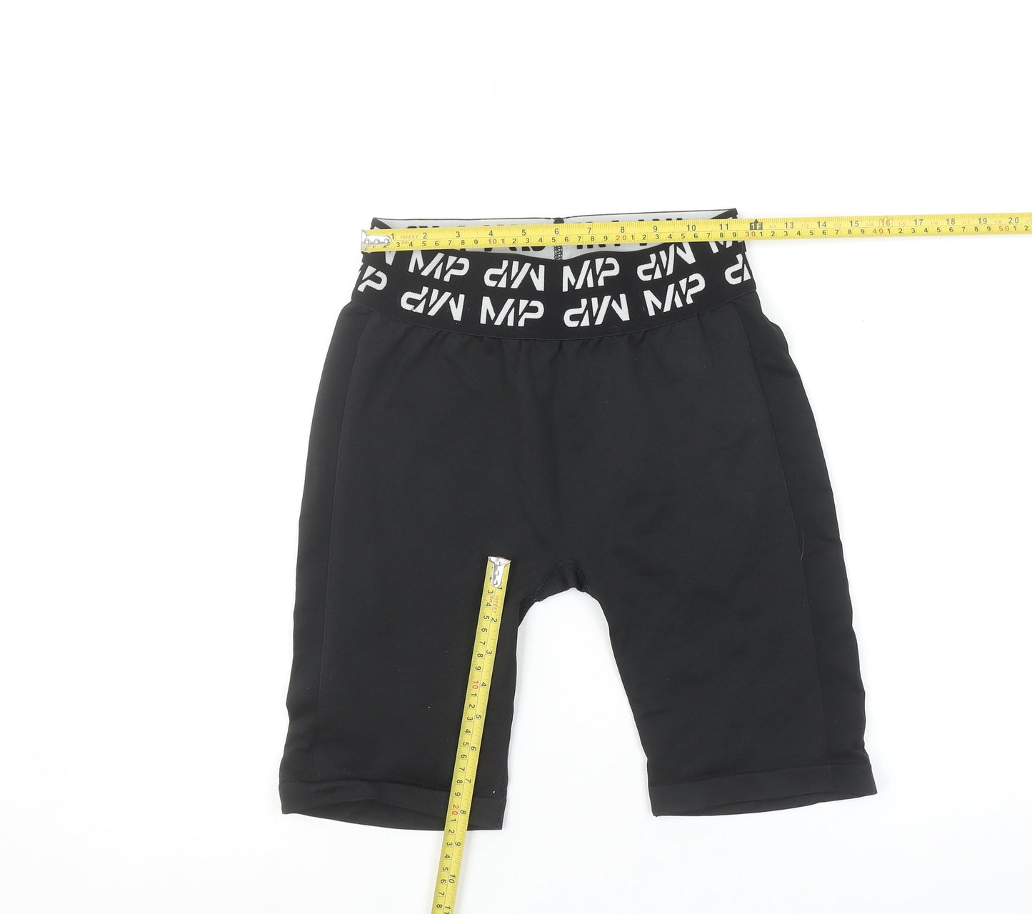 MP Women's Black Medium Athletic Shorts with Stretch Waist