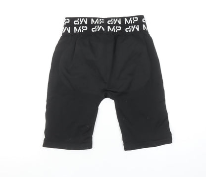 MP Women's Black Medium Athletic Shorts with Stretch Waist