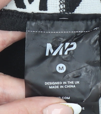 MP Women's Black Medium Athletic Shorts with Stretch Waist