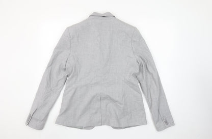 Next Women Grey Tailoring Blazer Jacket Size 14 Regular Fit