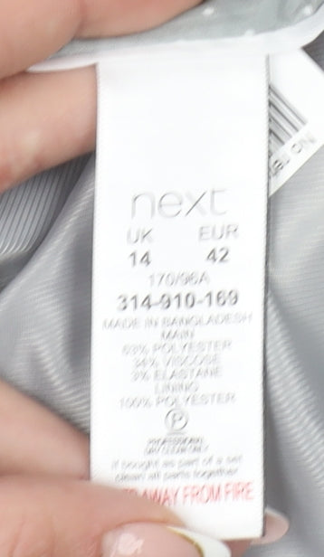 Next Women Grey Tailoring Blazer Jacket Size 14 Regular Fit