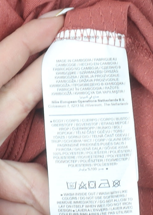 Nike Women's Pink Dri-Fit V-Neck Short Sleeve Sports Top Size M