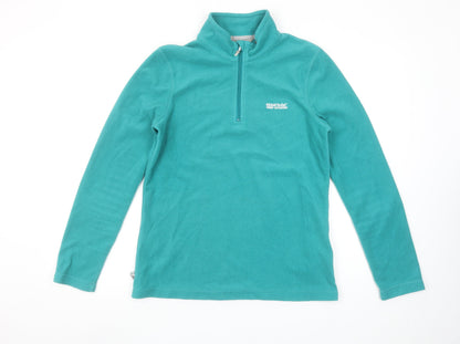 Regatta Great Outdoors Women's Teal Fleece 1/4 Zip Sweatshirt UK 12