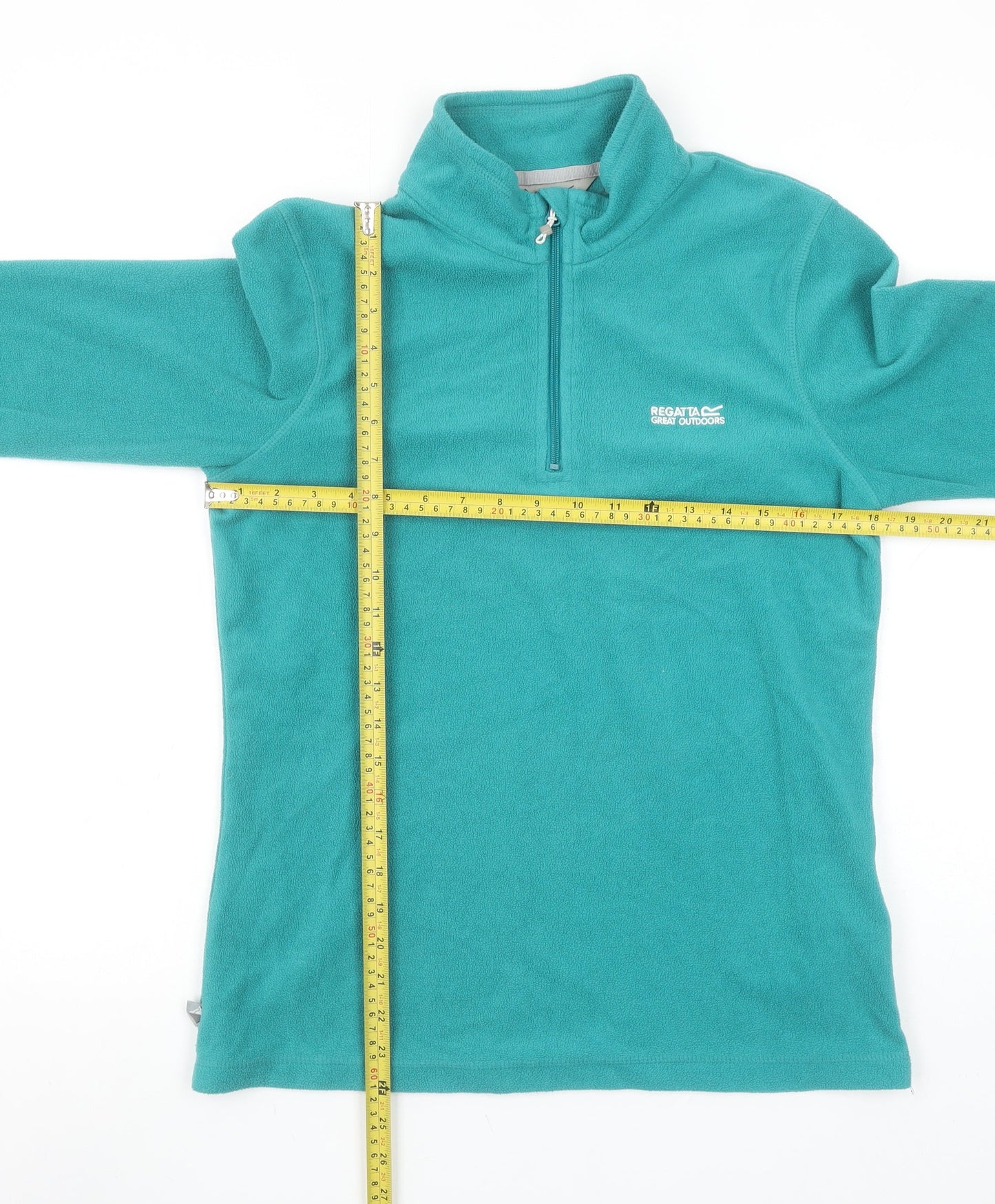 Regatta Great Outdoors Women's Teal Fleece 1/4 Zip Sweatshirt UK 12