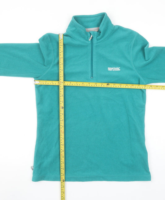 Regatta Great Outdoors Women's Teal Fleece 1/4 Zip Sweatshirt UK 12