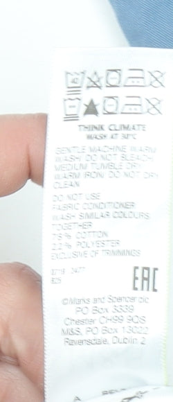 Marks and Spencer Blue Harbour Men’s Blue Chino Trousers 34W 33L Regular Fit