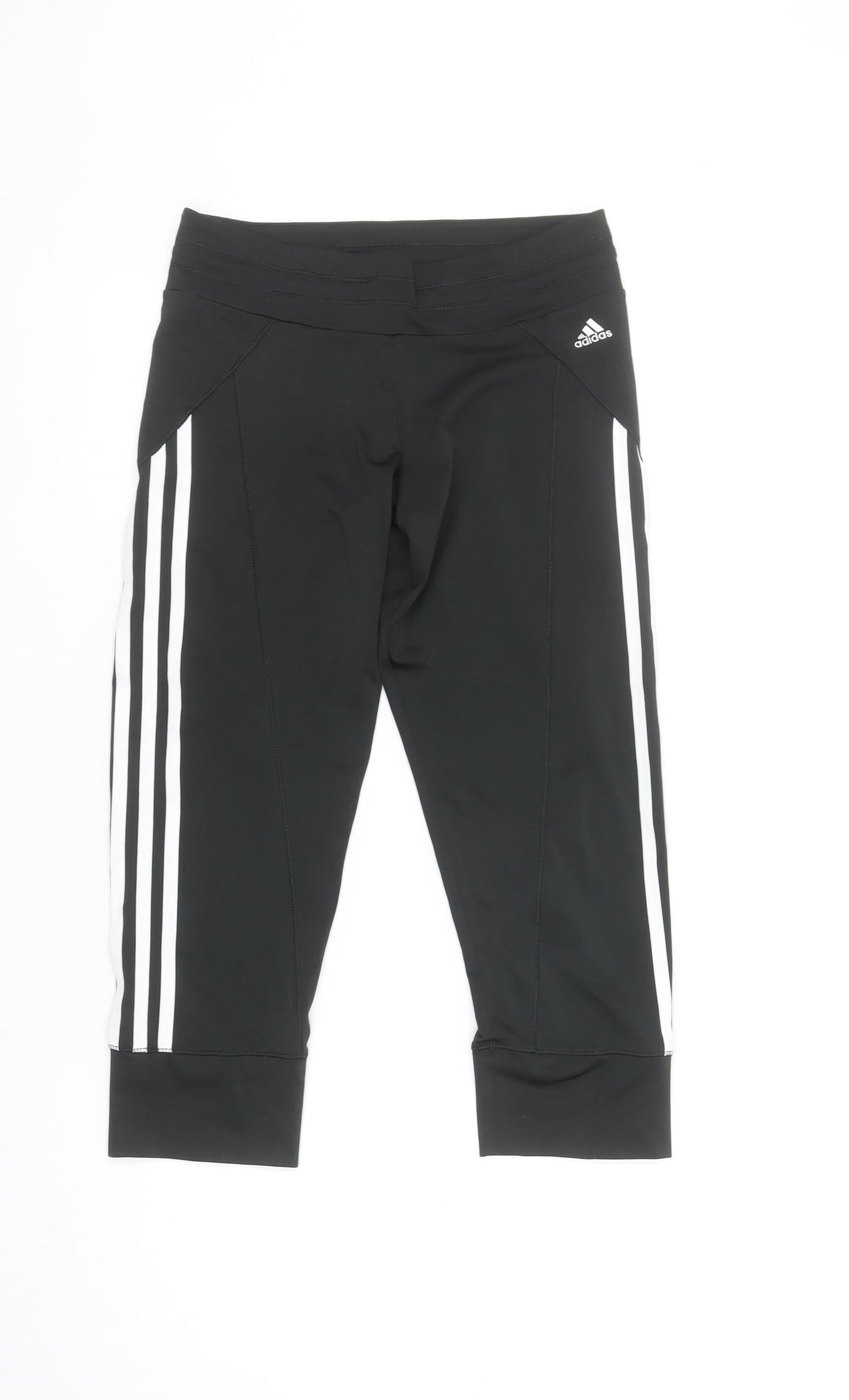 Adidas Womens Black Capri Leggings Climalite Stretch Size M
