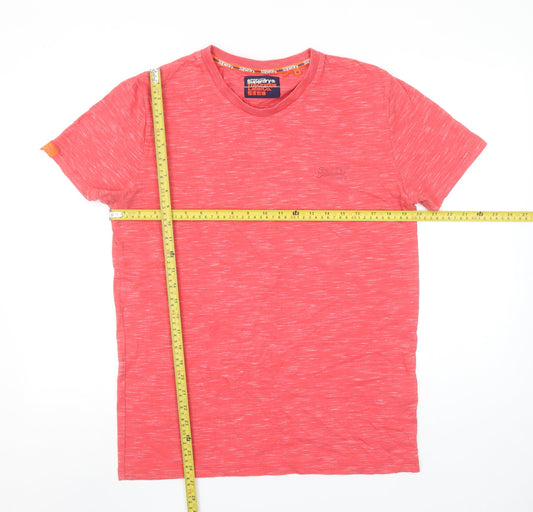 Superdry Men's Red Crew Neck Short Sleeve T-Shirt Size M