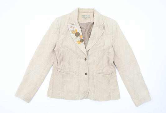 Womens UK Size 12 ALIBI Regular Beige Blazer