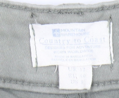 Mountain Warehouse Womens Green Cotton Stretch Capri Trousers Size 12