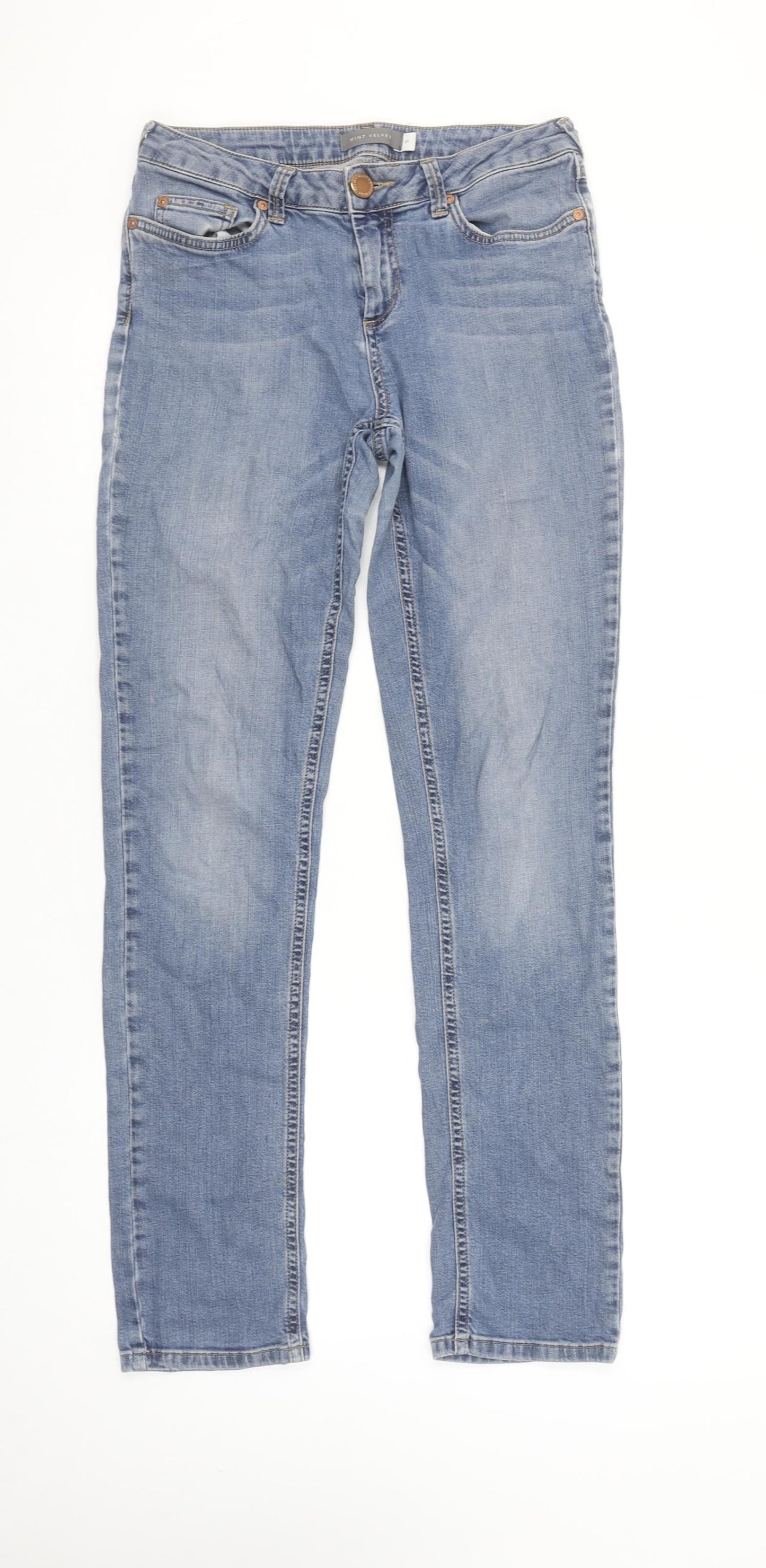 Womens UK Size 8 Mint Velvet Slim Fit Skinny Blue Jeans