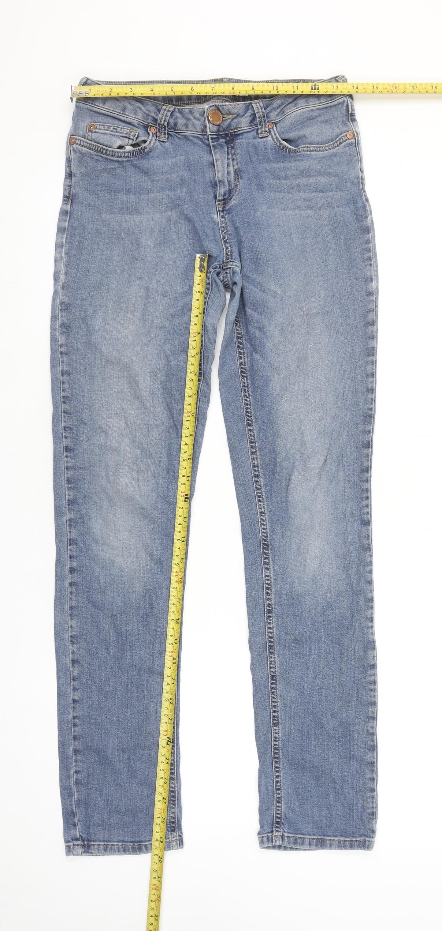 Womens UK Size 8 Mint Velvet Slim Fit Skinny Blue Jeans