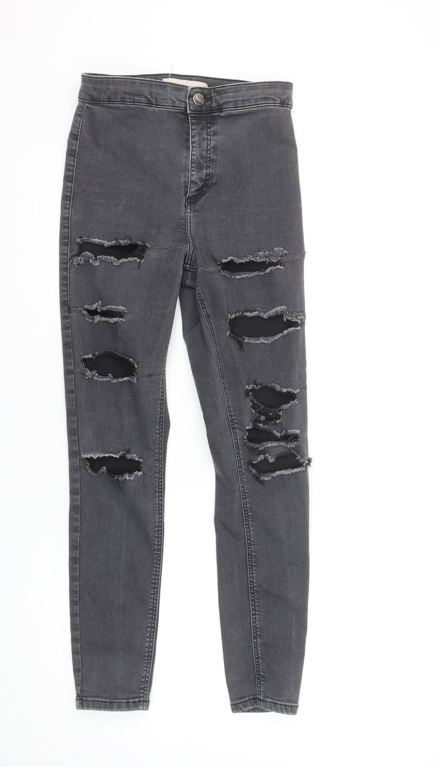 Womens UK Size 10 Topshop Slim Fit Skinny Grey Jeans