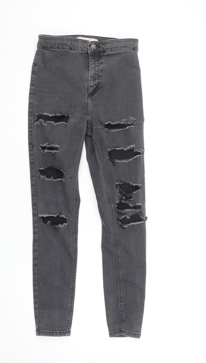 Womens UK Size 10 Topshop Slim Fit Skinny Grey Jeans