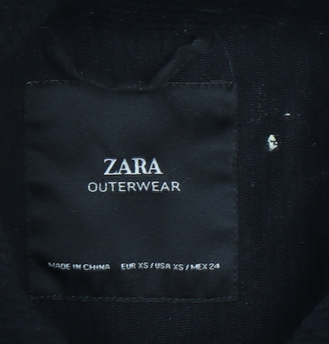 Womens UK Size XS Zara Black Basic Jacket