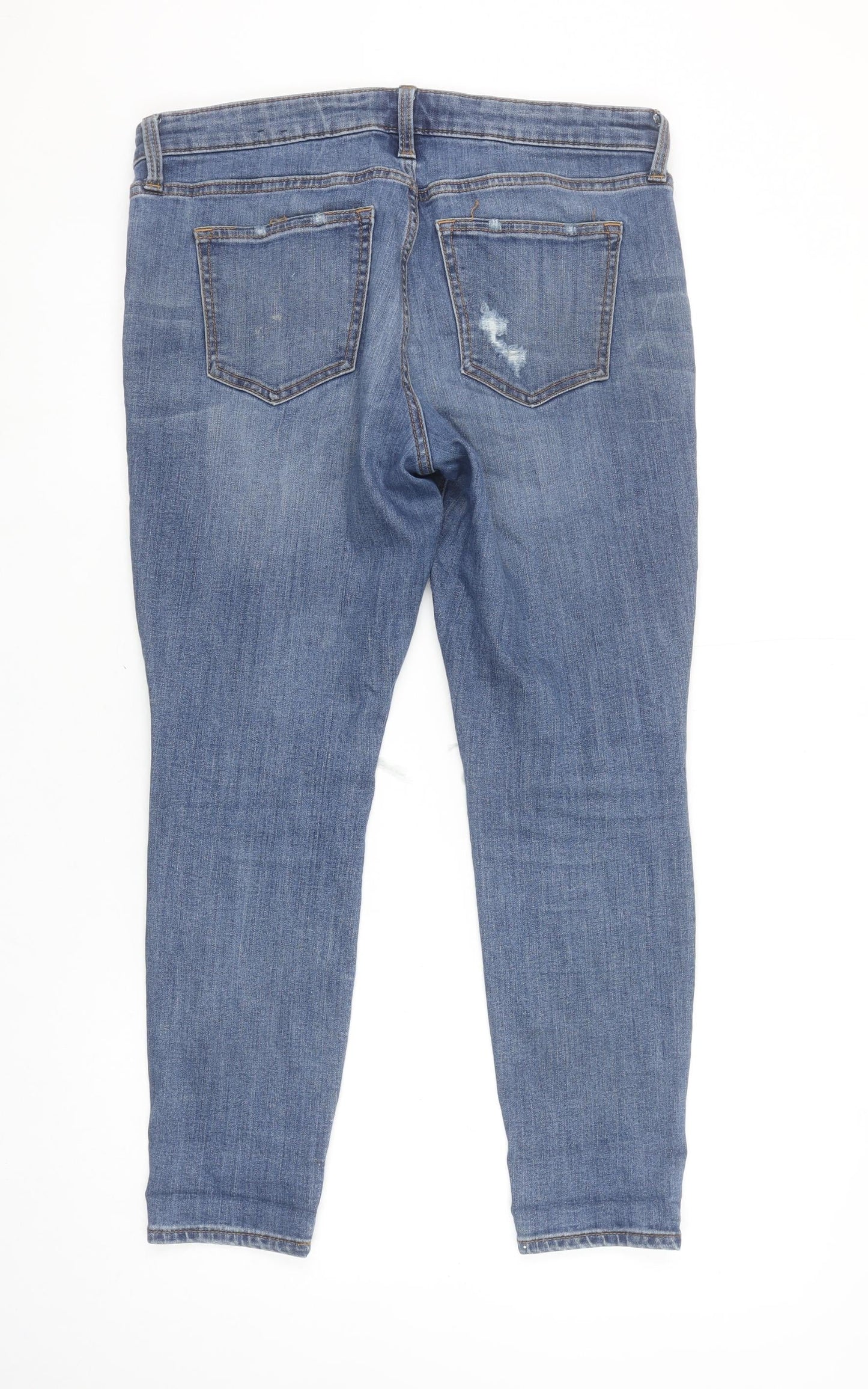 GAP Womens Blue Distressed Mid Rise Jegging Jeans Size 10R