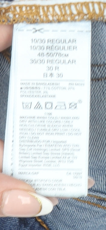 GAP Womens Blue Distressed Mid Rise Jegging Jeans Size 10R