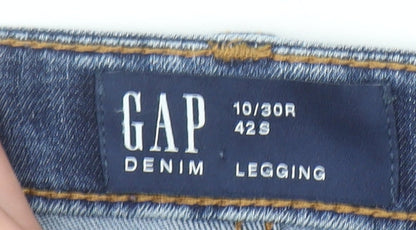 GAP Womens Blue Distressed Mid Rise Jegging Jeans Size 10R