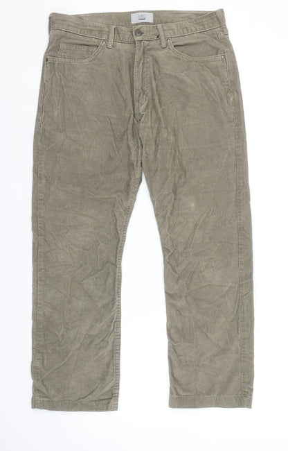 Marks and Spencer Men’s Beige Corduroy Chino Trousers 32x29 Regular Fit
