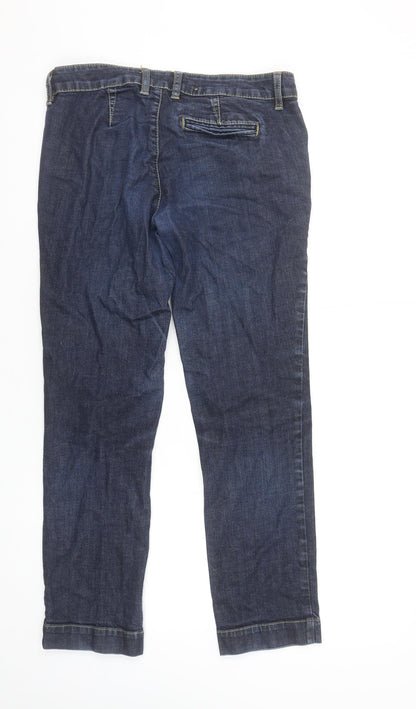 Womens UK Size 30 Benetton Classic Fit Straight Blue Jeans
