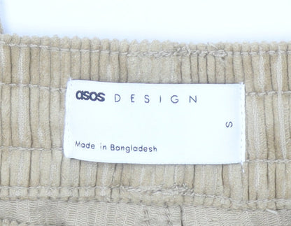 ASOS DESIGN Men's Beige Corduroy Cargo Trousers Size S 32in