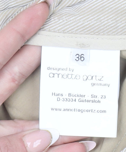 Womens UK Size 8 Annette Görtz Regular Fit Chino Beige Trousers