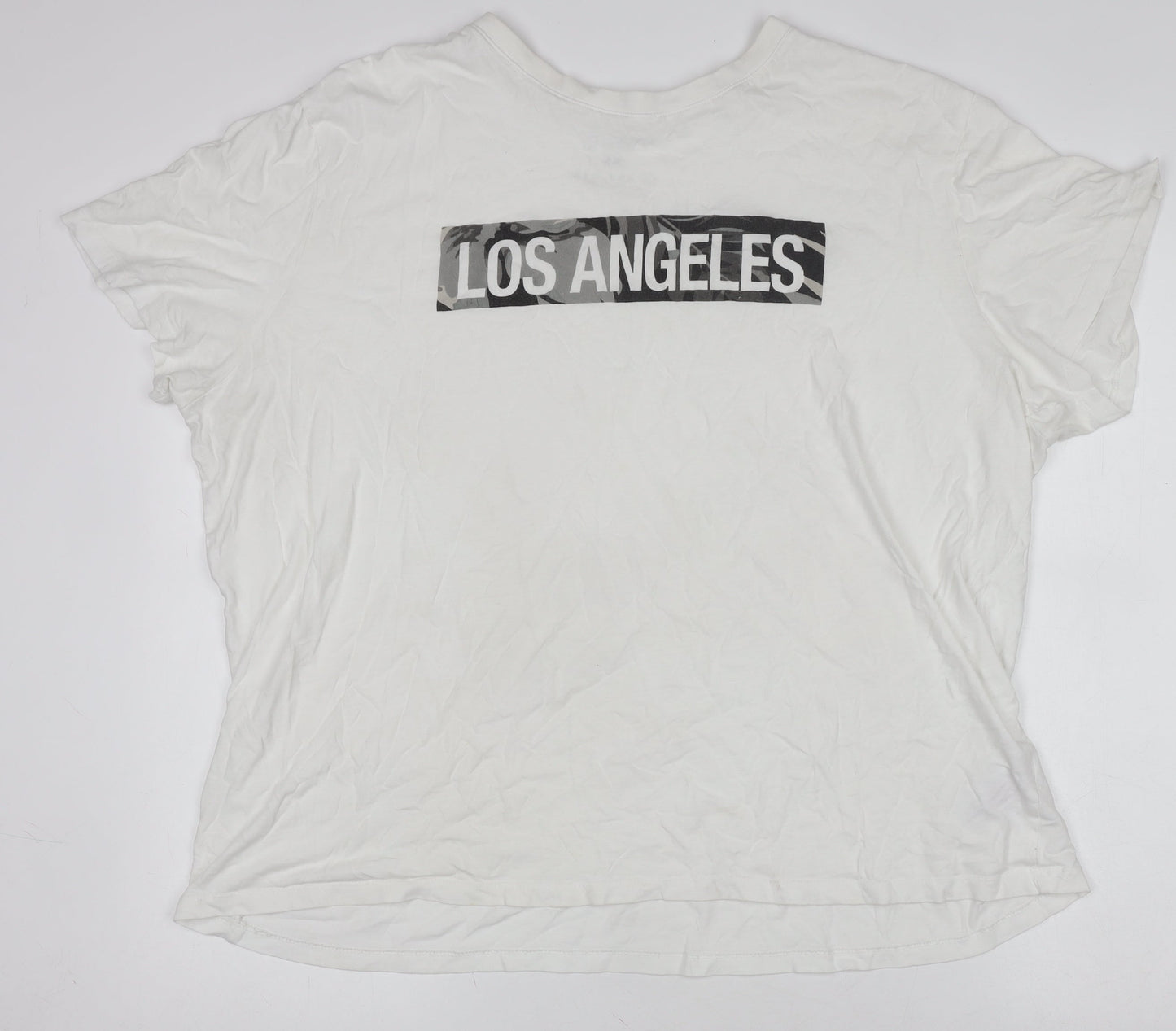 Primark Men’s White Los Angeles Regular Fit 2XL Graphic T-Shirt