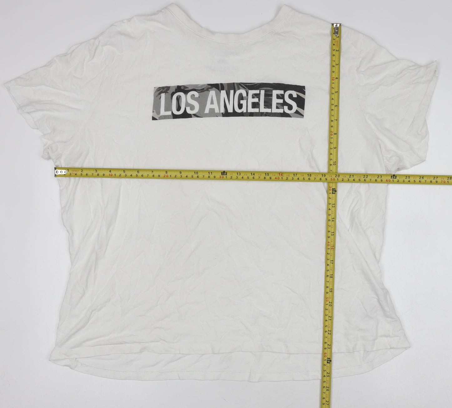 Primark Men’s White Los Angeles Regular Fit 2XL Graphic T-Shirt