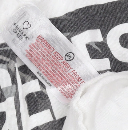 Primark Men’s White Los Angeles Regular Fit 2XL Graphic T-Shirt