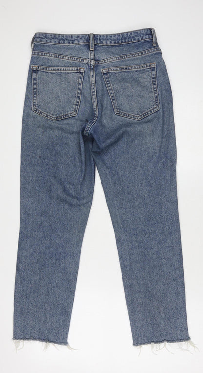 Topshop Women’s Blue High Rise Straight Jeans W28 L32 Cotton Denim