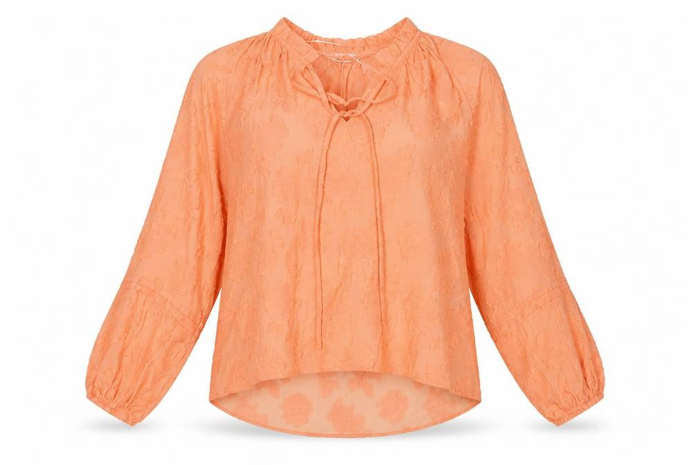 Womens UK Size L Gallery Orange Tunic Blouse
