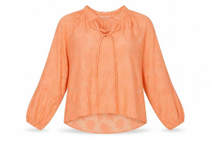 Womens UK Size L Gallery Orange Tunic Blouse