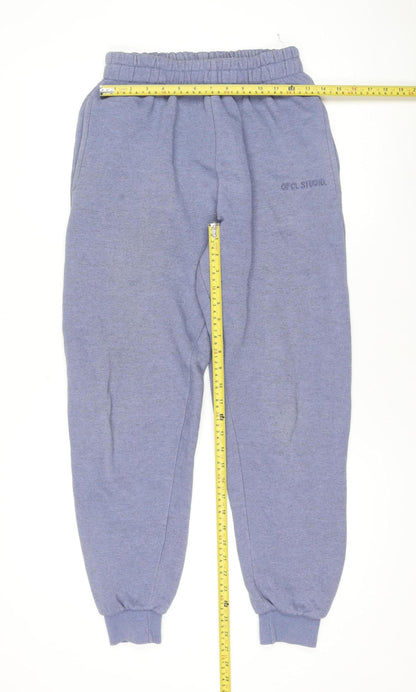Boohoo Women's Blue Jogger Sweatpants S Elastic Waist Softshell