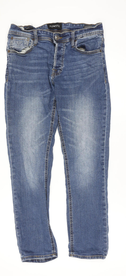 Womens UK Size 32 Phoenix Regular Fit Straight Blue Jeans