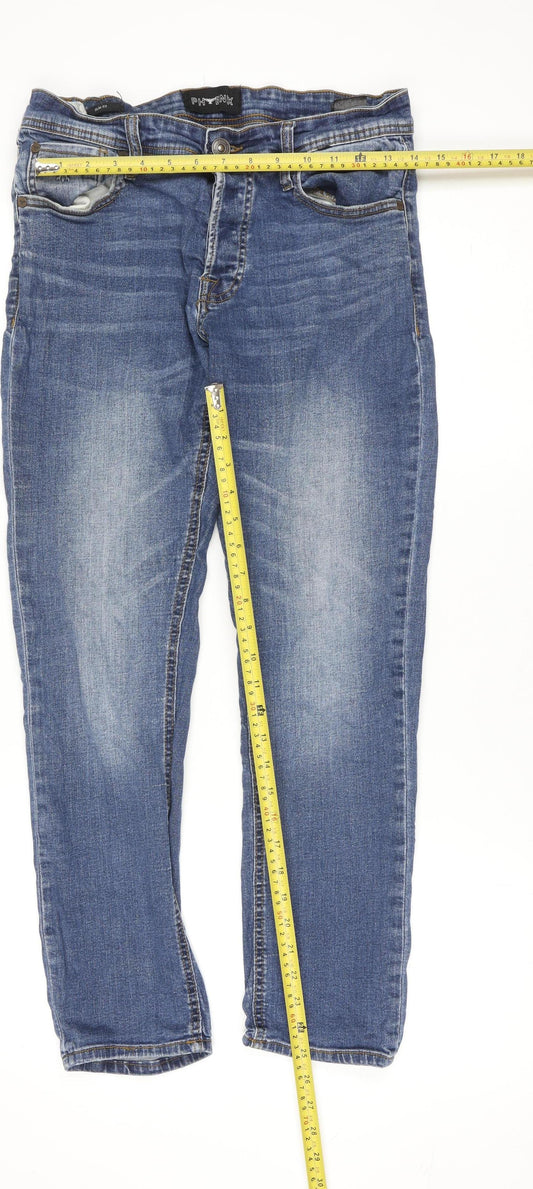 Womens UK Size 32 Phoenix Regular Fit Straight Blue Jeans