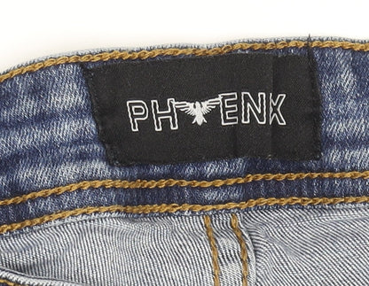 Womens UK Size 32 Phoenix Regular Fit Straight Blue Jeans