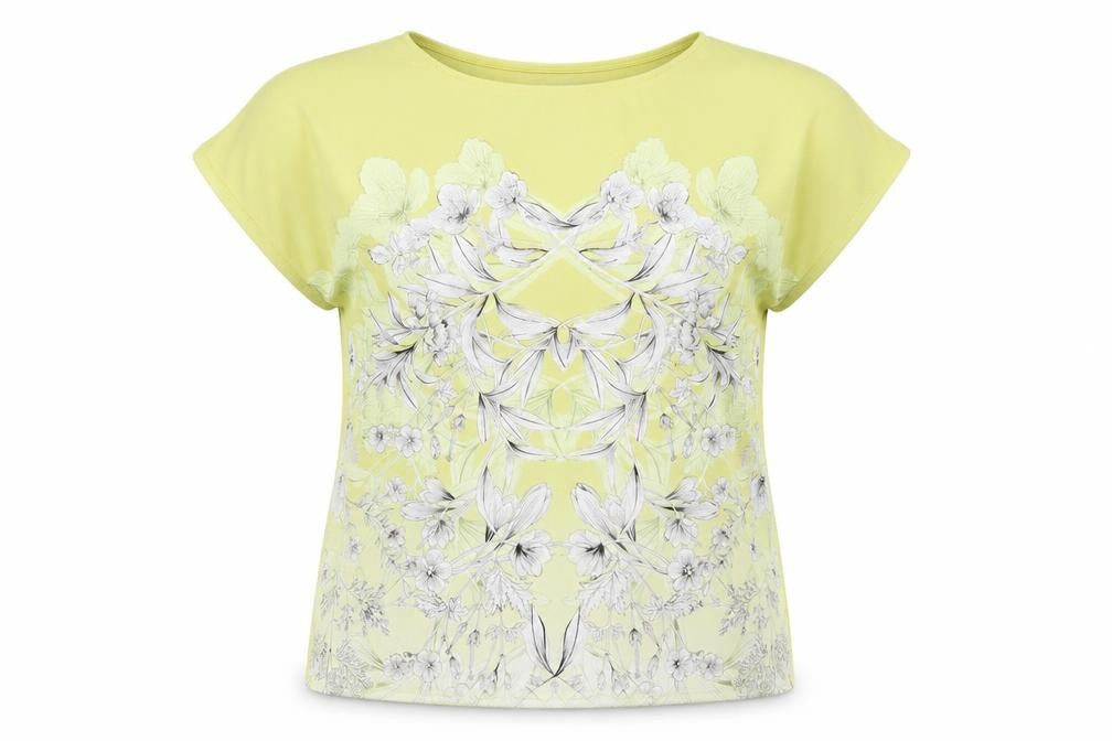 Womens UK Size 14 NEXT Yellow Basic T-Shirt