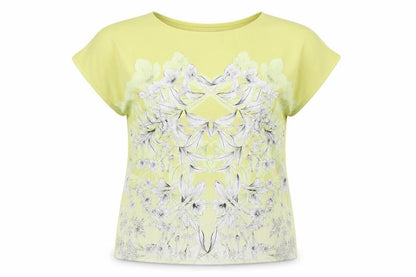Womens UK Size 14 NEXT Yellow Basic T-Shirt