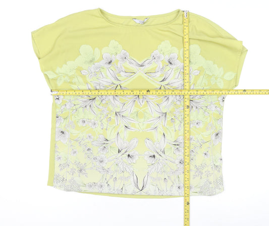 Womens UK Size 14 NEXT Yellow Basic T-Shirt